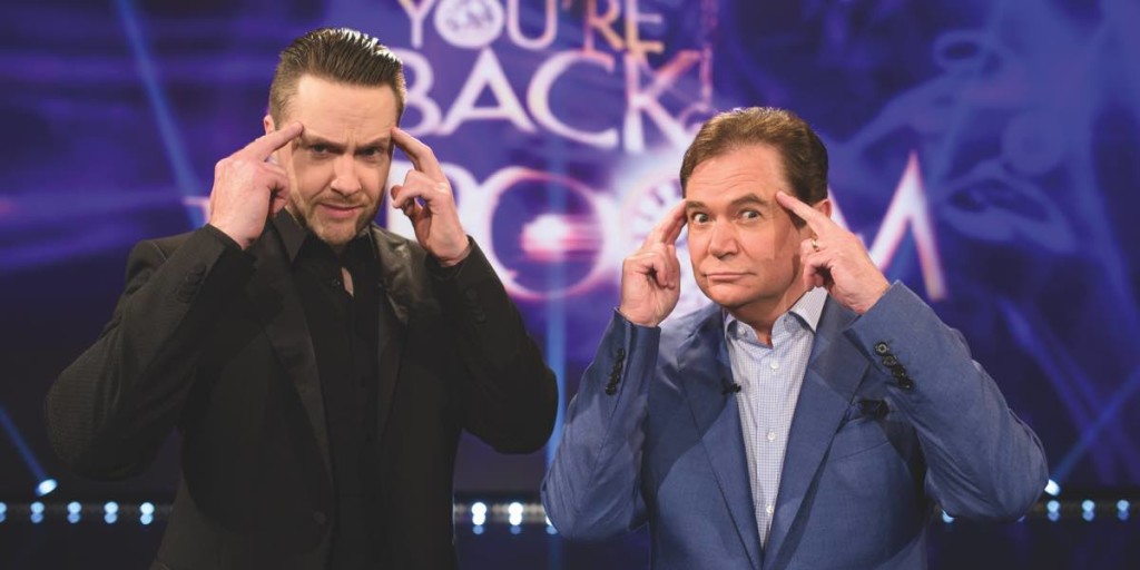 You're Back In The Room host Daryl Somers and his hypnotist Keith Barry