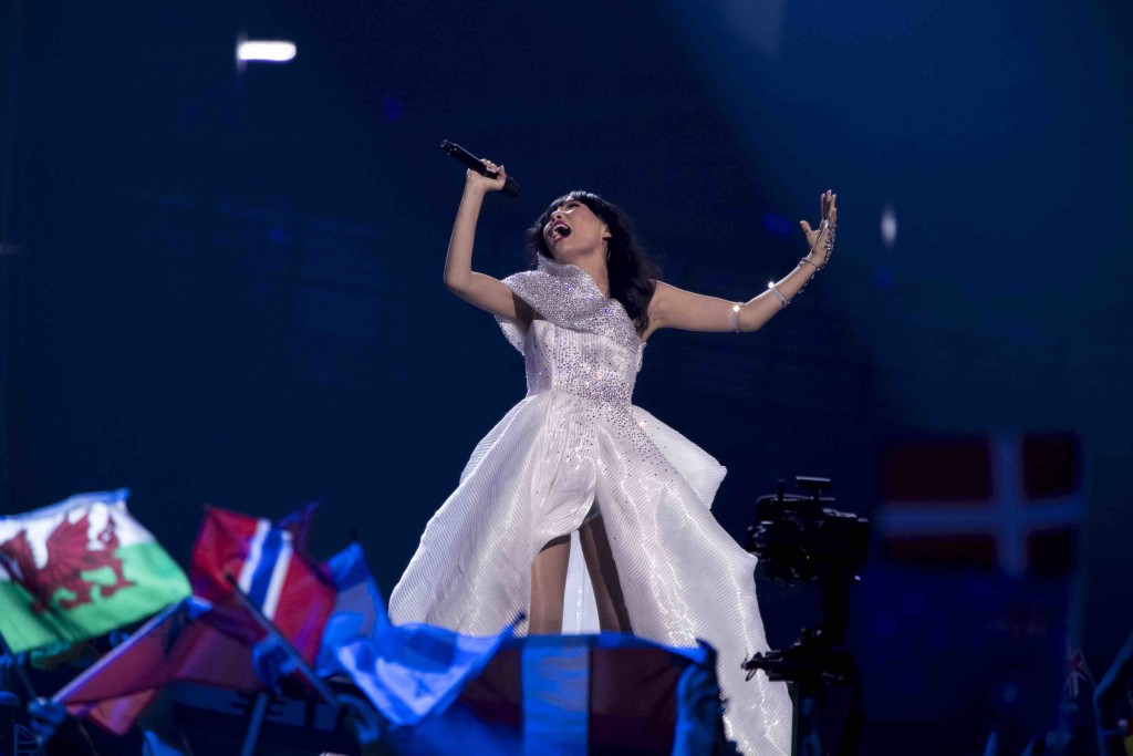 Dami Im performing at Eurovision semifinal