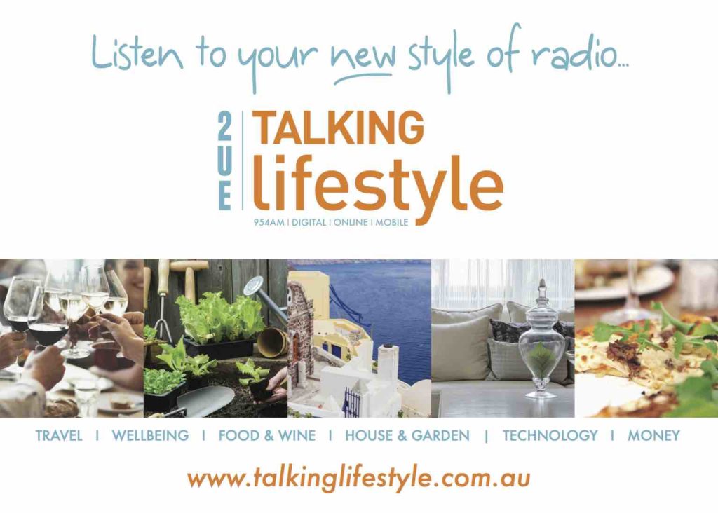 The advertisement used to promote the rebranding of Macquarie Media's 2UE Talking Lifestyle