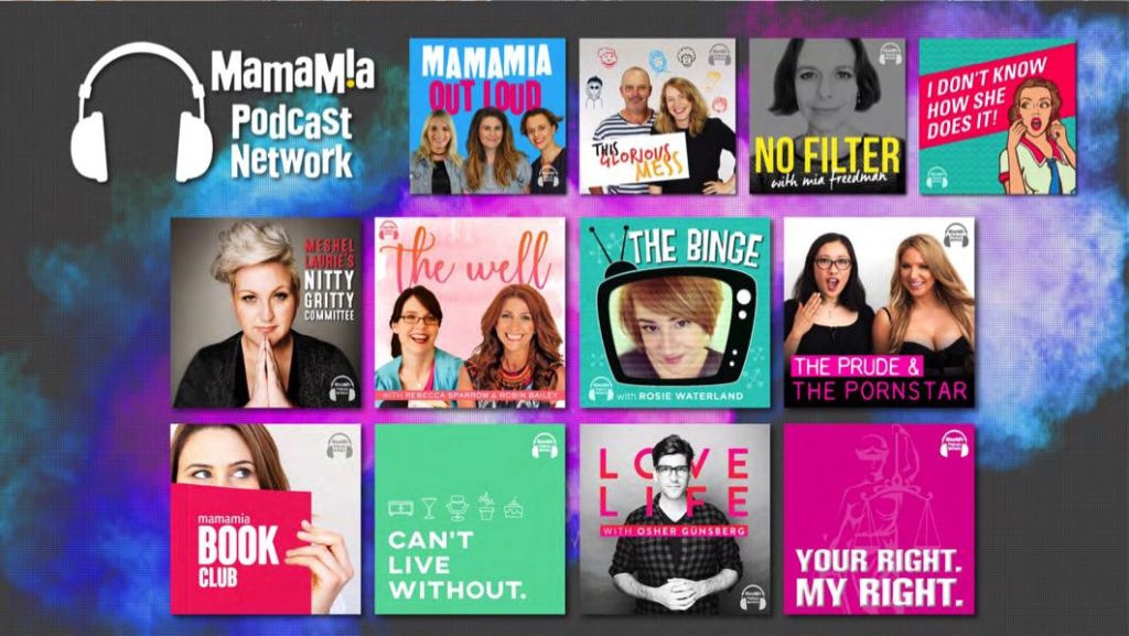Some of the shows in Mamamia Podcast Network 