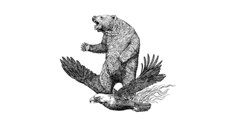 Bear Meets Eagle on Fire logo