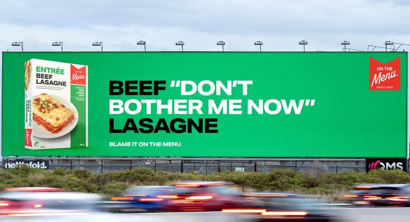 Patties launches 'Blame it on the Menu' via TBWA_Melbourne and United - OOH ad