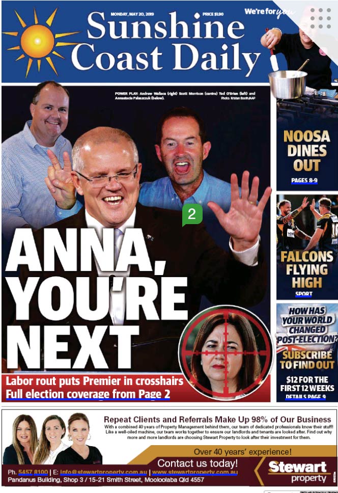 Sunshine Coast apologises for concern over front-page imagery