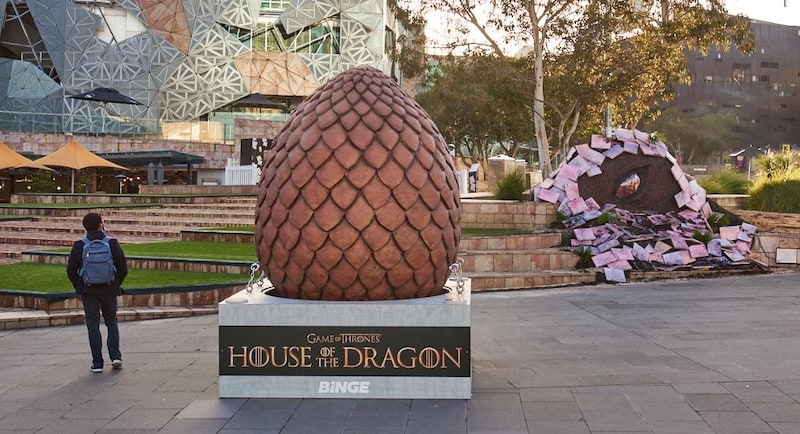 House of the dragon egg in Federation Square