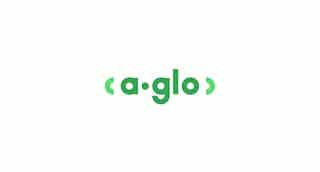 Connecting Plots - a.glo logo - white
