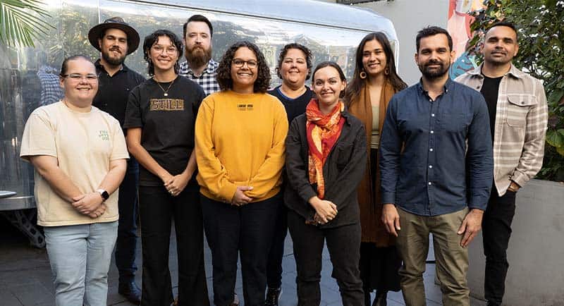 screen australia First Facts: First Nations Factual Showcase recipients in Sydney for the workshop on 14 June 2023.​