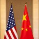 United States and Chinese flags Mark Schiefelbein