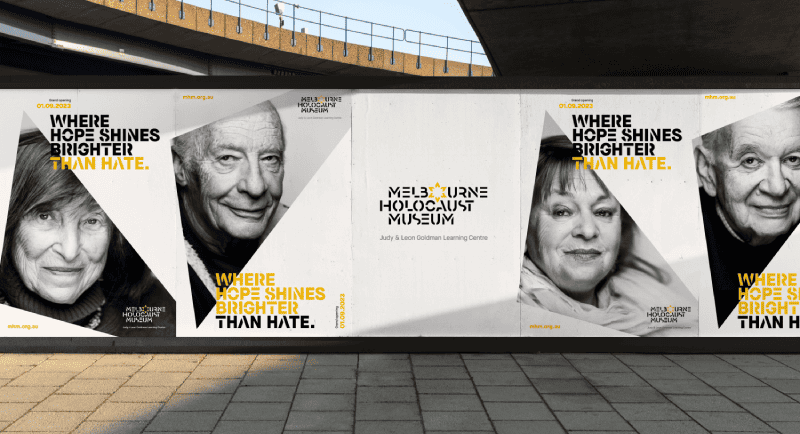 Melbourne Holocaust Museum brand refresh by CHEP Network - street view
