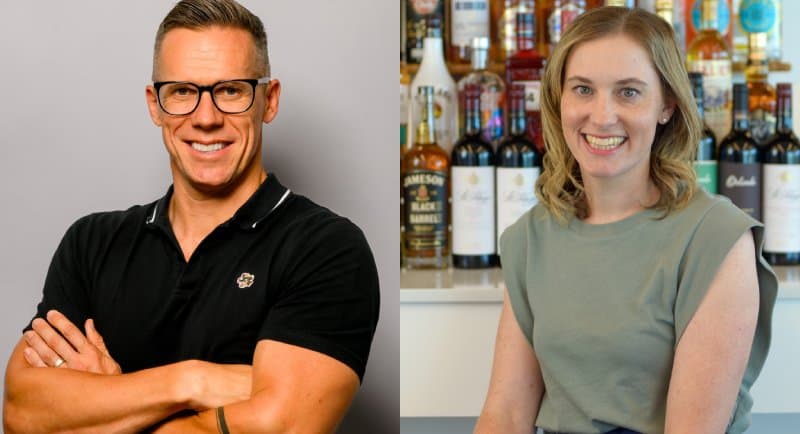 Simon Joyce (CEO, Emotive) and Kristy Rutherford (Marketing Director, Pernod Ricard)