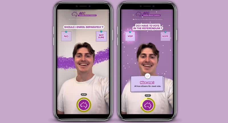 Snapchat Top AR Campaigns 2023 - AEC Referendum Education