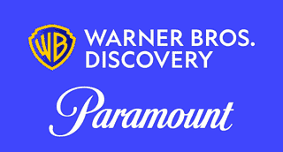 Warner Bros Discovery and Paramount logos