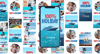 Carnival Cruise Line 100% Holiday campaign via Today the Brave