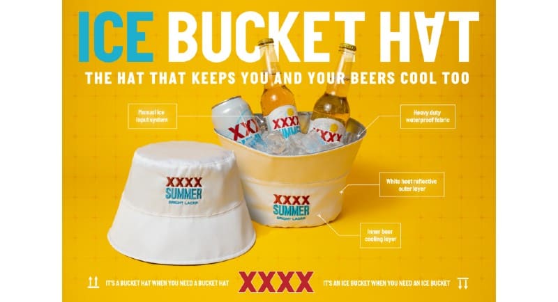 XXXX Ice Bucket Hat (via Thinkerbell and Lion)